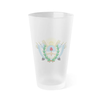 Coat of Arms of State of Buenos Ayres - Frosted Pint Glass 16oz-Go Mug Yourself