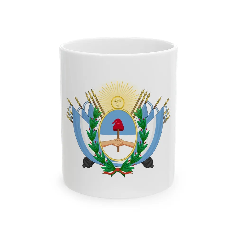 Coat of Arms of State of Buenos Ayres - White Coffee Mug-11oz-Go Mug Yourself