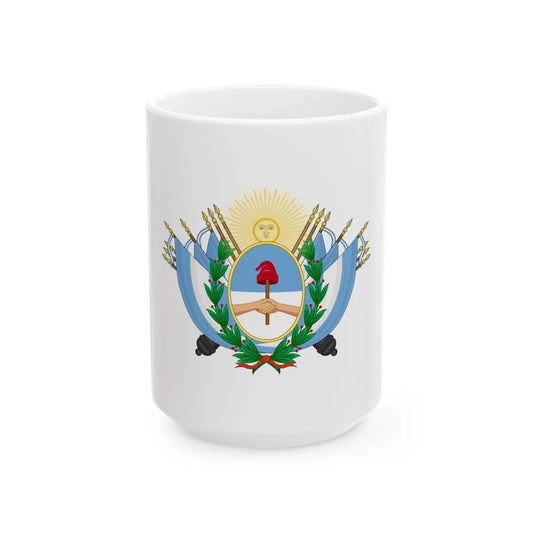 Coat of Arms of State of Buenos Ayres - White Coffee Mug-15oz-Go Mug Yourself