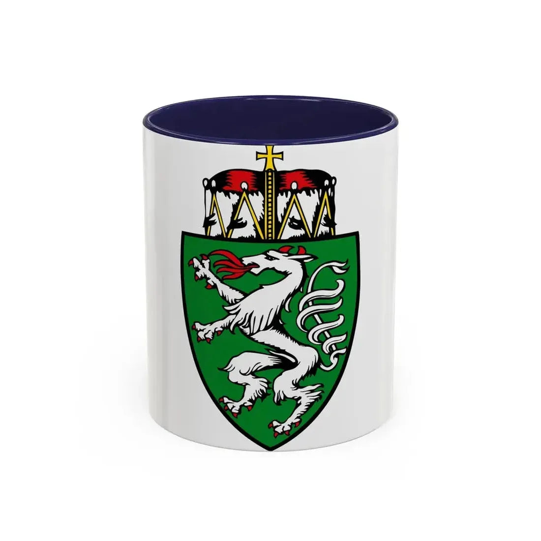 Coat of Arms of Steiermark Austria - Accent Coffee Mug 11oz Navy - Go Mug Yourself