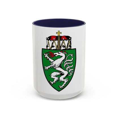 Coat of Arms of Steiermark Austria - Accent Coffee Mug 15oz Navy - Go Mug Yourself