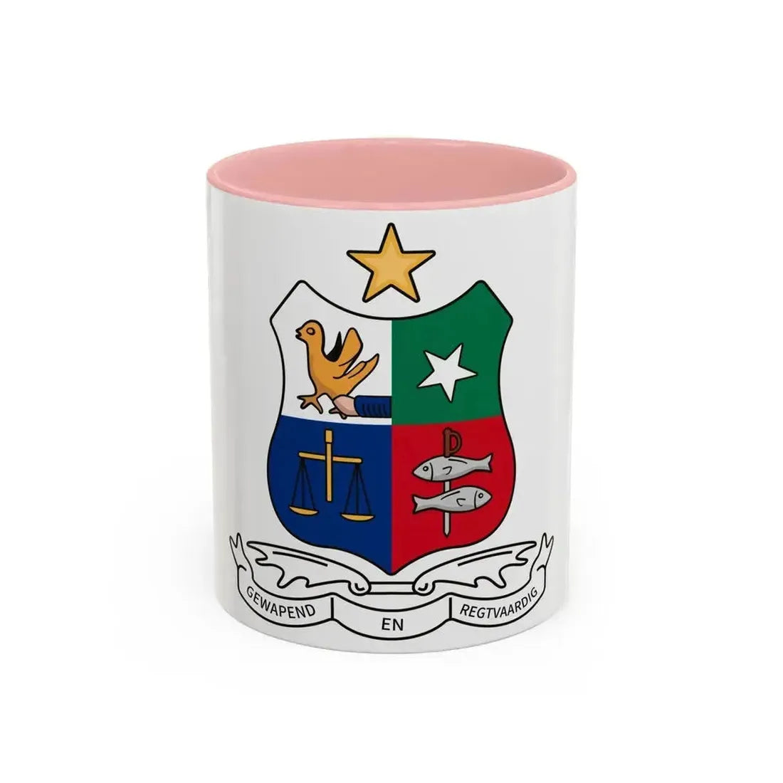 Coat of arms of Stellaland - Accent Coffee Mug 11oz Pink - Go Mug Yourself