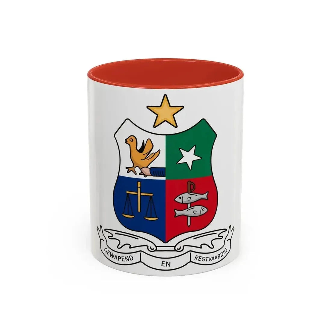 Coat of arms of Stellaland - Accent Coffee Mug 11oz Red - Go Mug Yourself