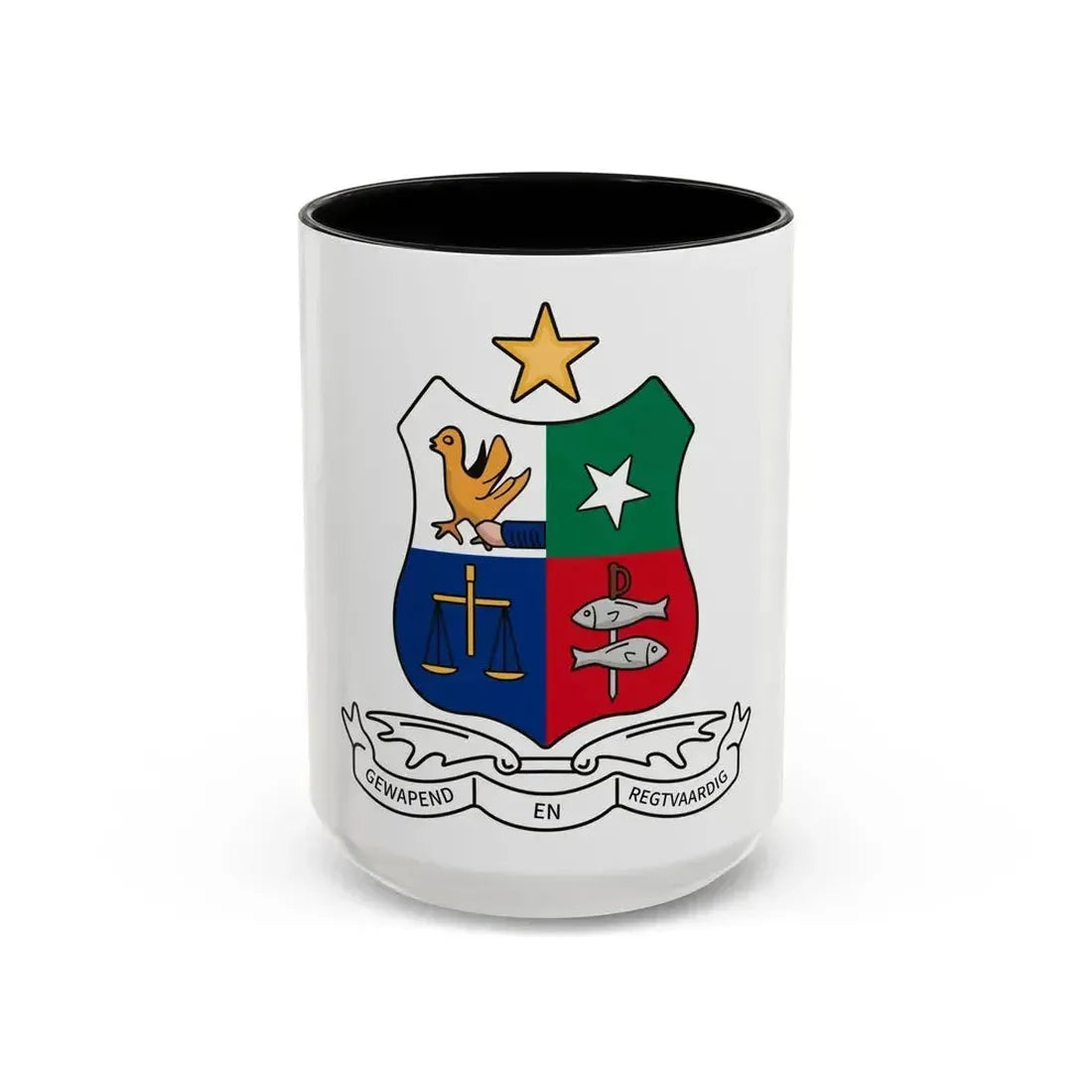 Coat of arms of Stellaland - Accent Coffee Mug 15oz Black - Go Mug Yourself