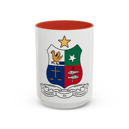 Coat of arms of Stellaland - Accent Coffee Mug 15oz Red - Go Mug Yourself