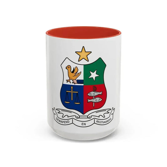 Coat of arms of Stellaland - Accent Coffee Mug 15oz Red - Go Mug Yourself