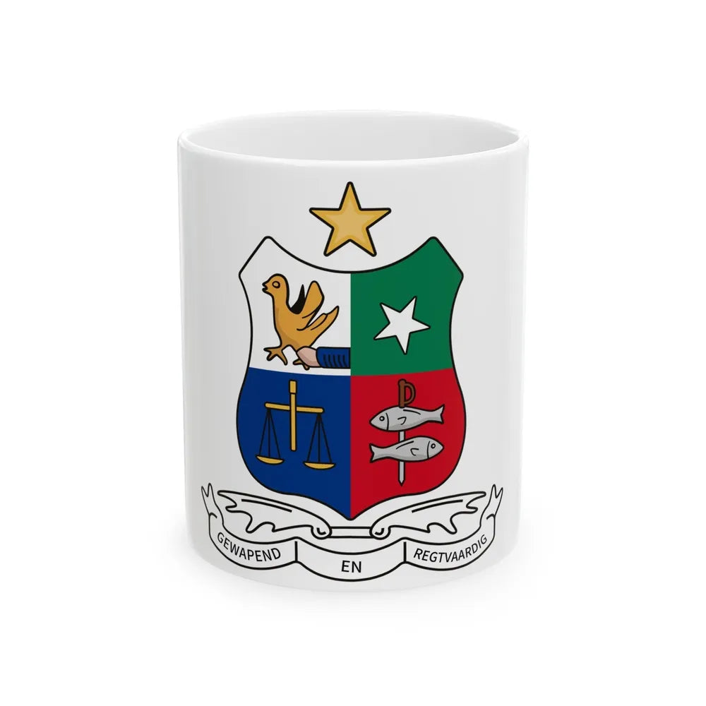 Coat of arms of Stellaland - White Coffee Mug-11oz-Go Mug Yourself