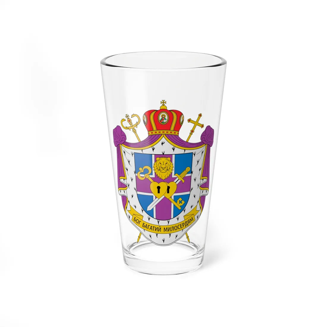 Coat of arms of Stepan Sus (Ukraine) (Coat of Arms) Pint Glass 16oz 16oz - Go Mug Yourself