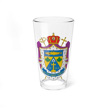 Coat of arms of Stephan Meniok (Ukraine) (Coat of Arms) Pint Glass 16oz 16oz - Go Mug Yourself