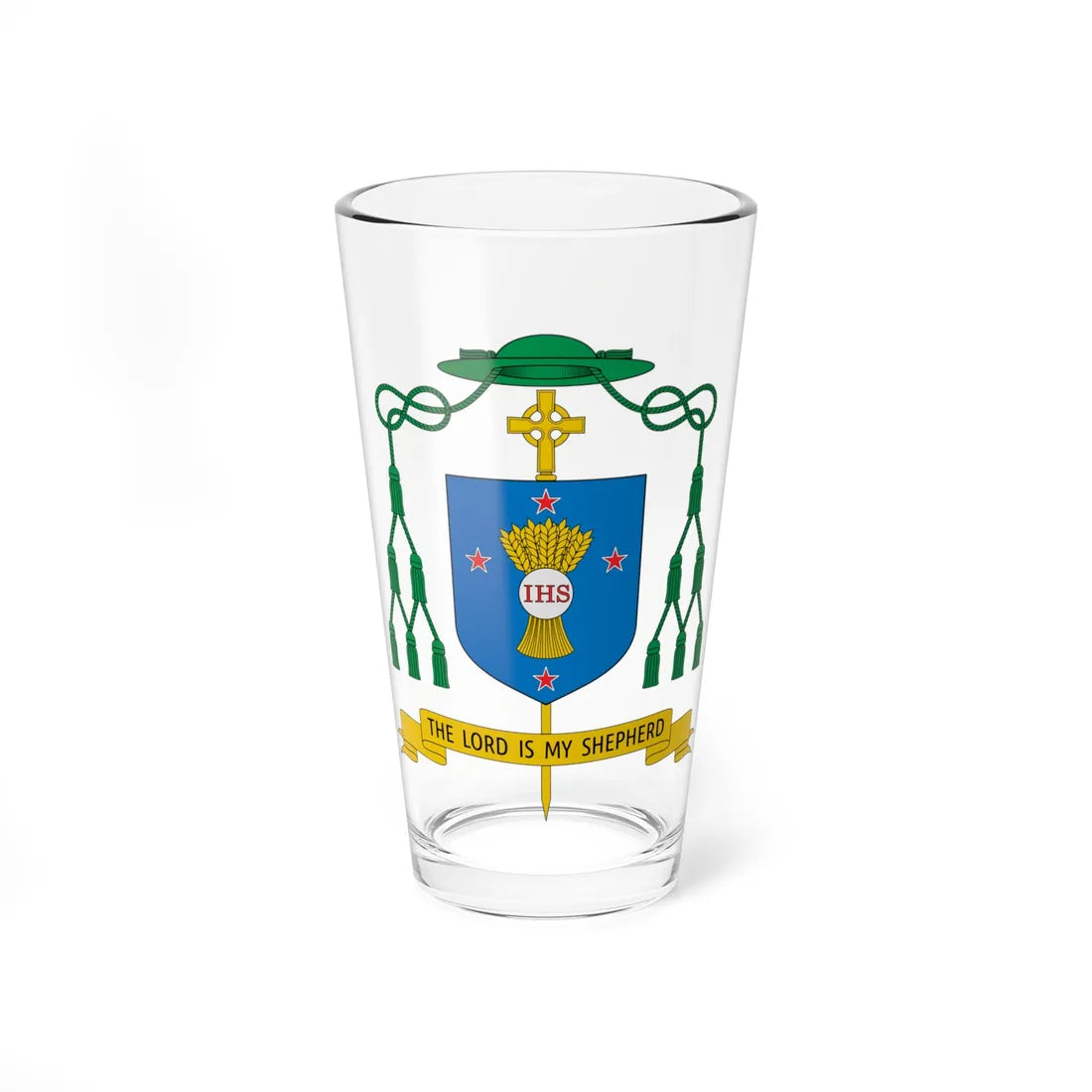 Coat of arms of Stephen Lowe (New Zealand) (Coat of Arms) Pint Glass 16oz 16oz - Go Mug Yourself