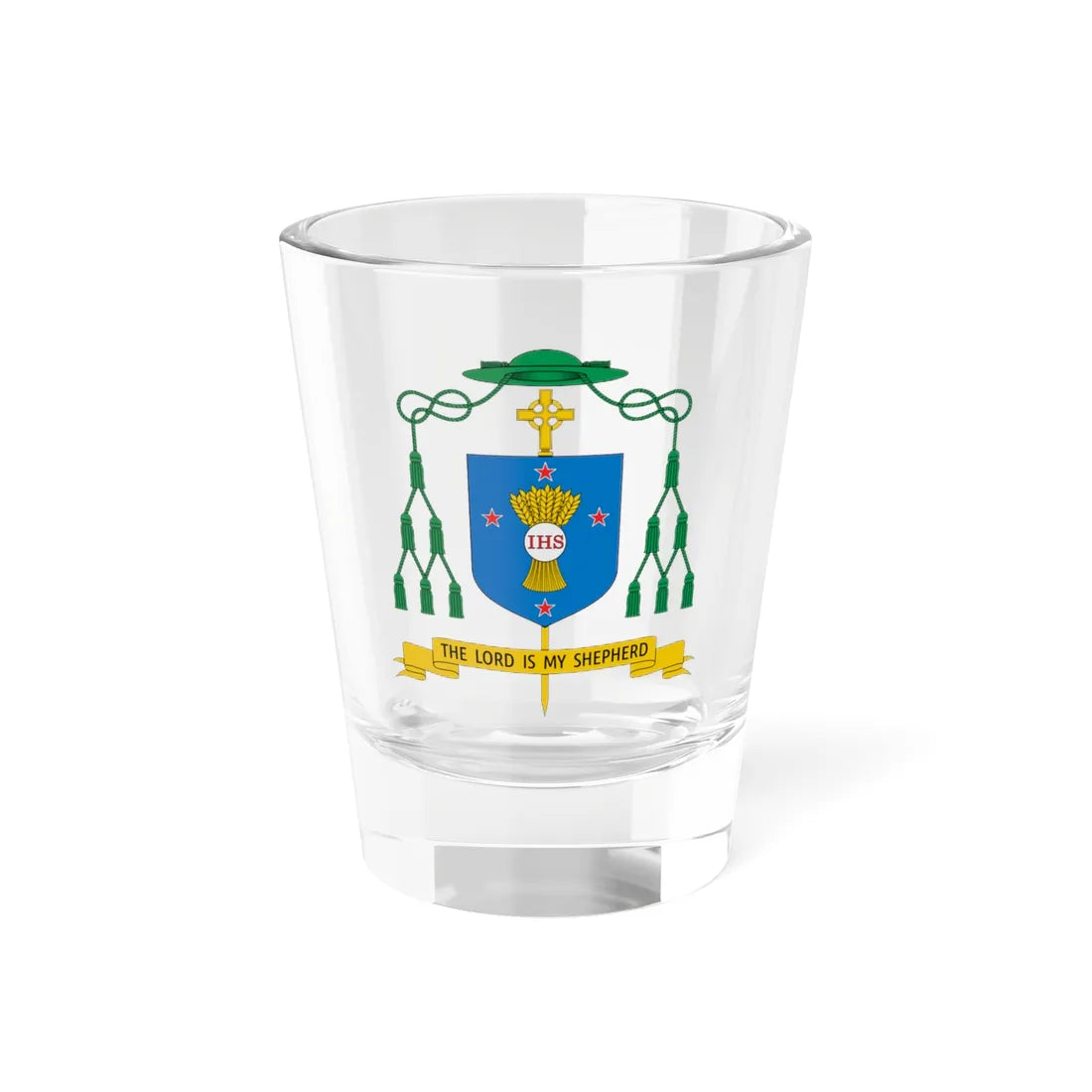 Coat of arms of Stephen Lowe (New Zealand) (Coat of Arms) Shot Glass 1.5oz 1.5oz - Go Mug Yourself