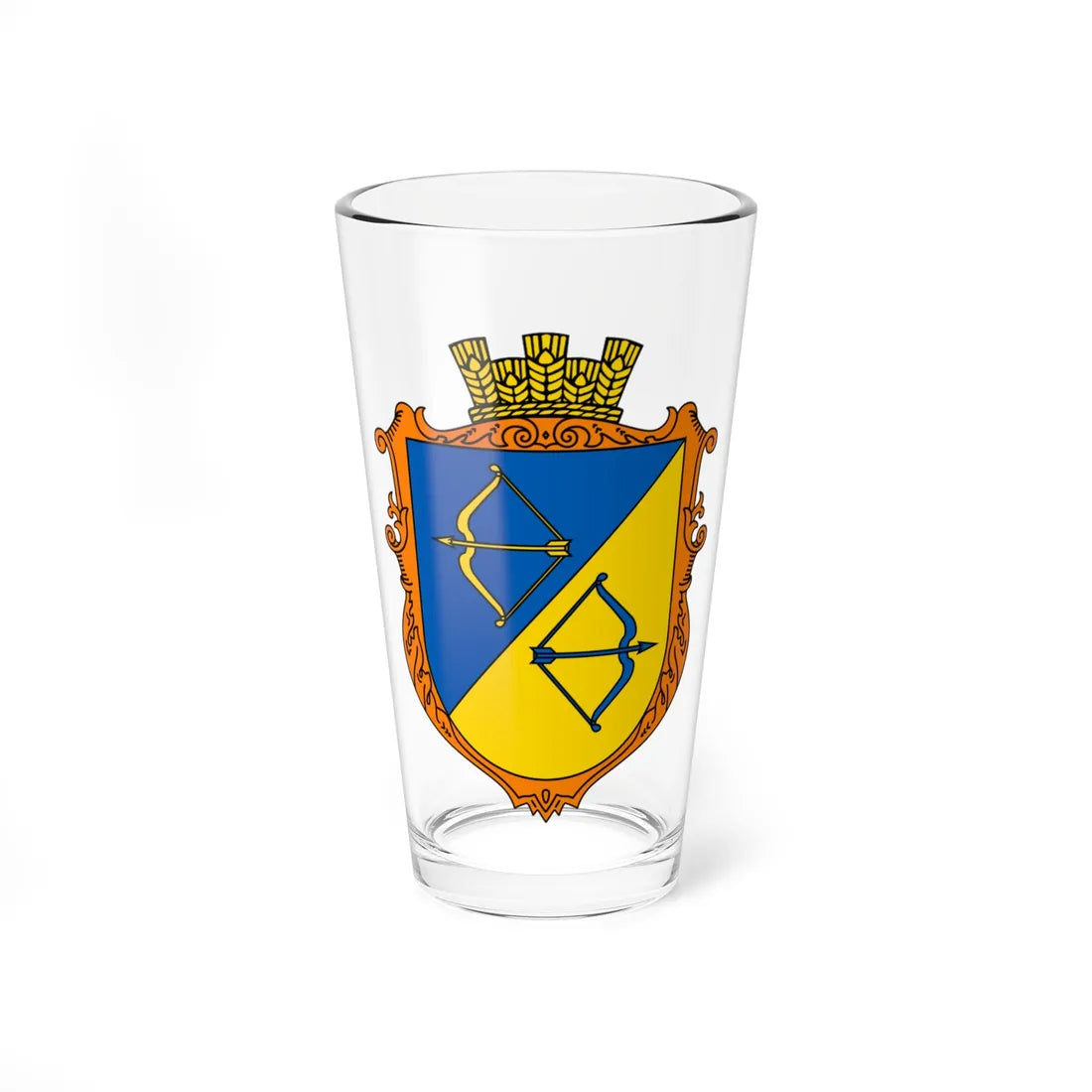 Coat of Arms of Strilbychi (Ukraine) (Coat of Arms) Pint Glass 16oz 16oz - Go Mug Yourself