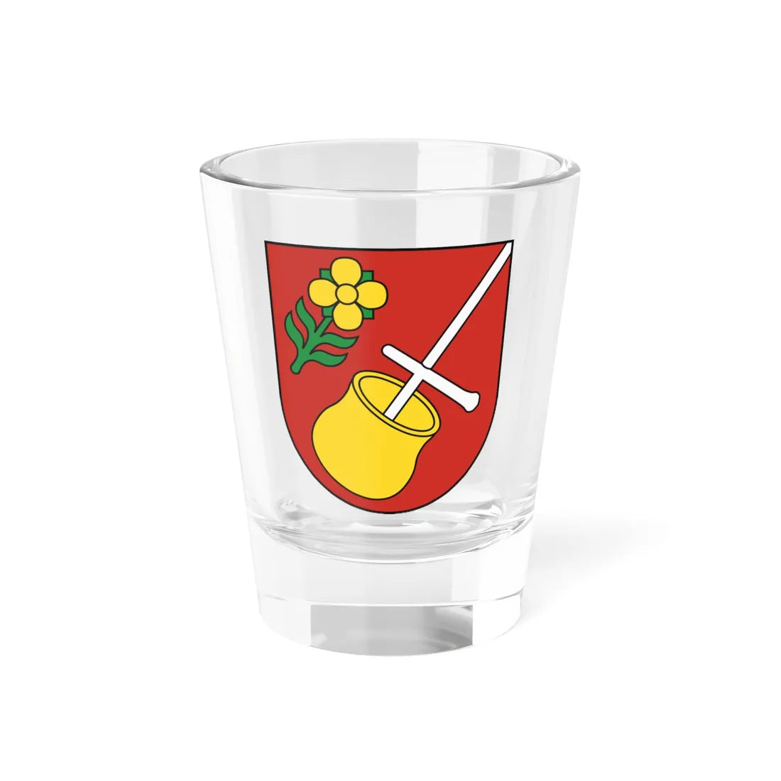 Coat of Arms of Stupava (Slovakia) (Coat of Arms) Shot Glass 1.5oz 1.5oz - Go Mug Yourself