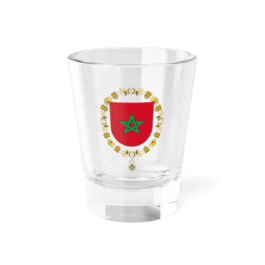 Coat of Arms of Sultan Sidi Mohammed of Morocco Order of Charles III (Morocco) (Coat of Arms) Shot Glass 1.5oz 1.5oz - Go Mug Yourself