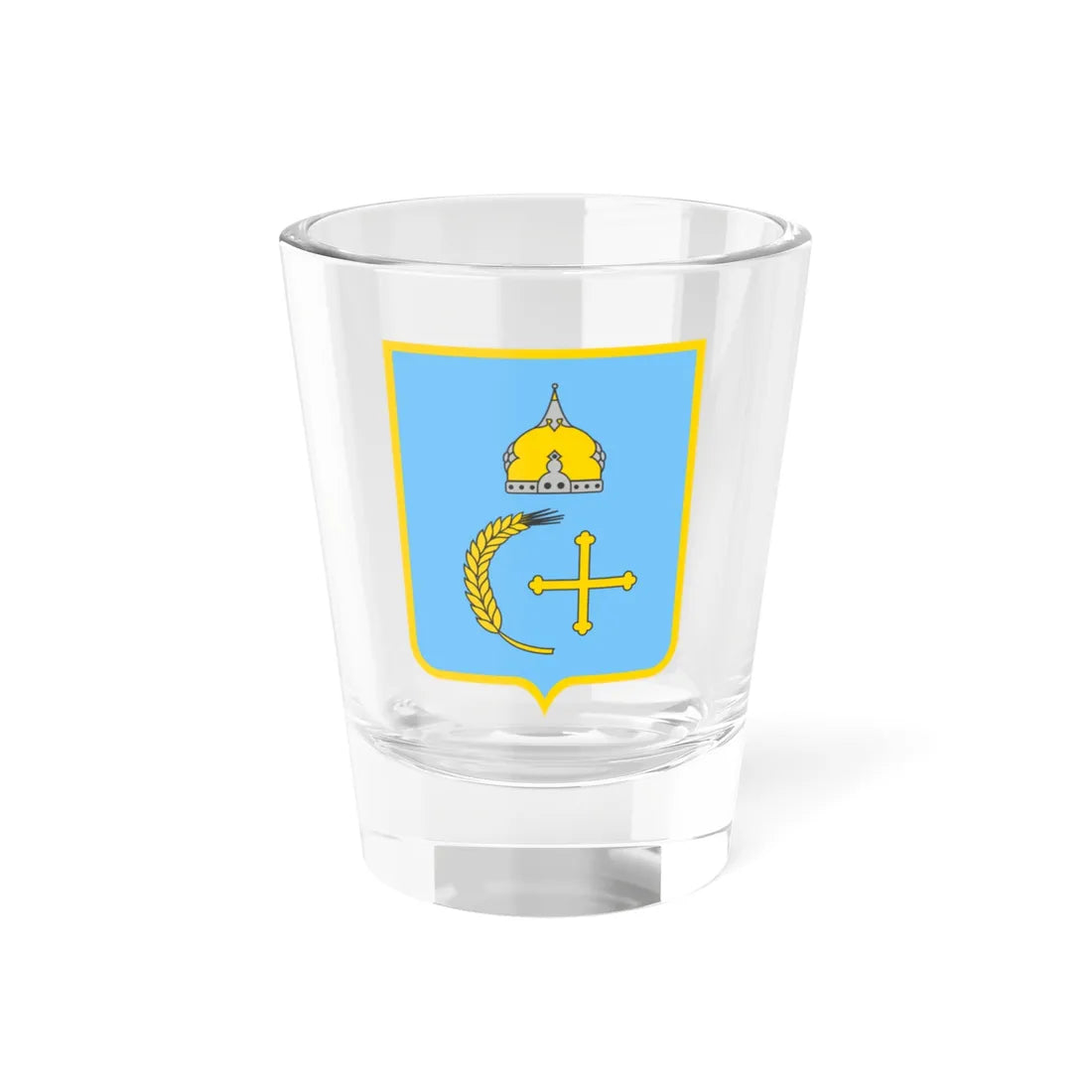 Coat of Arms of Sumy Oblast (Ukraine) (Coat of Arms) Shot Glass 1.5oz 1.5oz - Go Mug Yourself