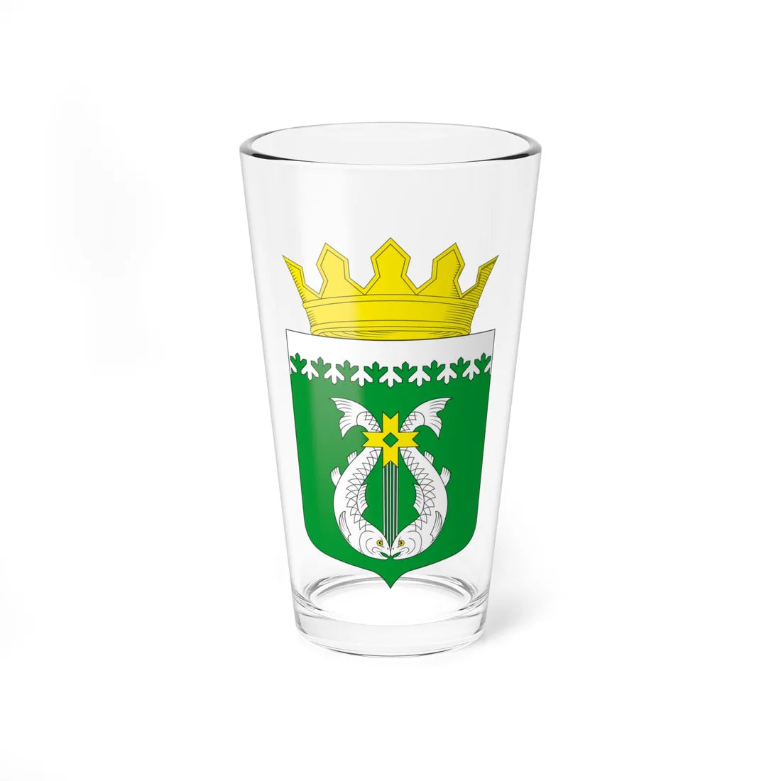 Coat of Arms of Suoyarvsky District (Russia) (Coat of Arms) Pint Glass 16oz 16oz - Go Mug Yourself