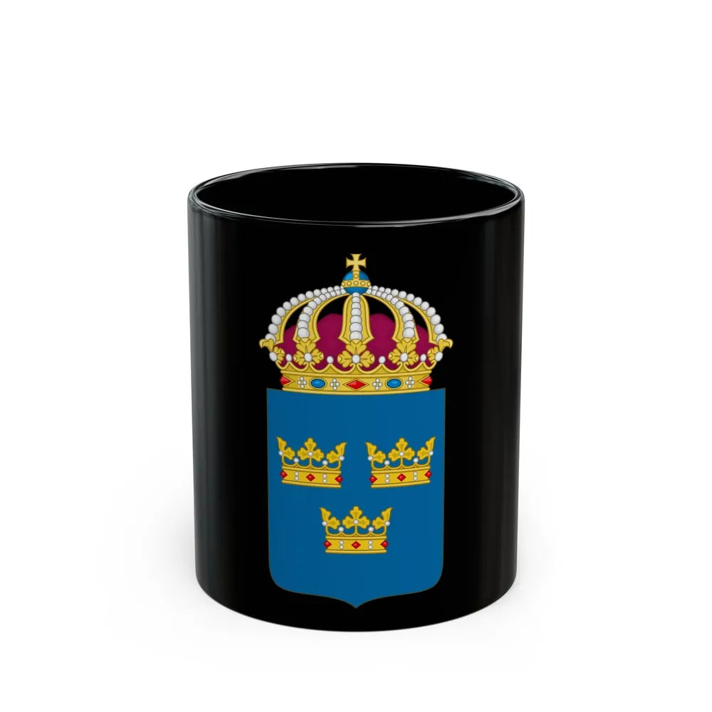 Coat of arms of Sweden - Black Coffee Mug-11oz-Go Mug Yourself