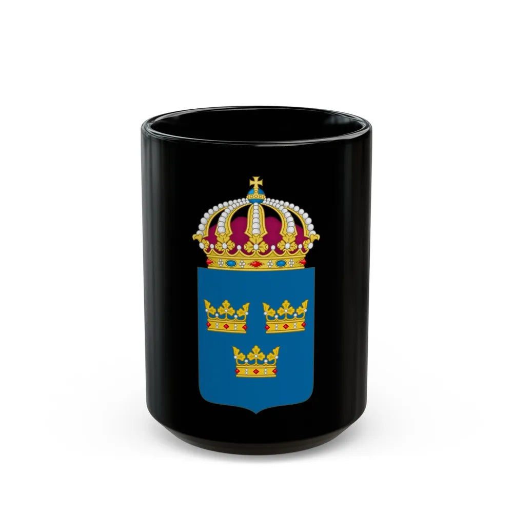 Coat of arms of Sweden - Black Coffee Mug-15oz-Go Mug Yourself