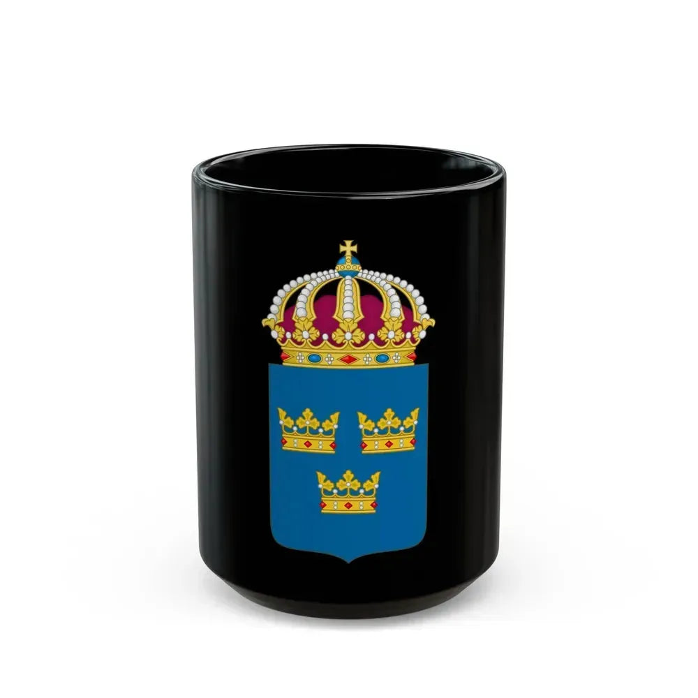 Coat of arms of Sweden - Black Coffee Mug 15oz - Go Mug Yourself