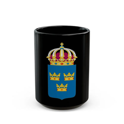 Coat of arms of Sweden - Black Coffee Mug-15oz-Go Mug Yourself