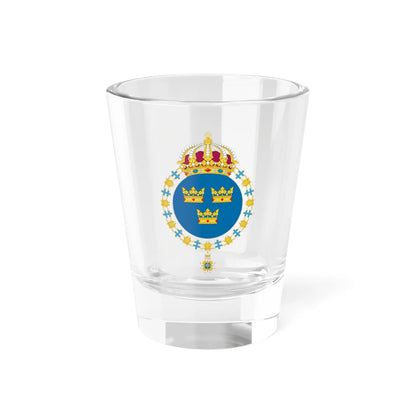 Coat of arms of Sweden round shield (Sweden) (Coat of Arms) Shot Glass 1.5oz 1.5oz - Go Mug Yourself
