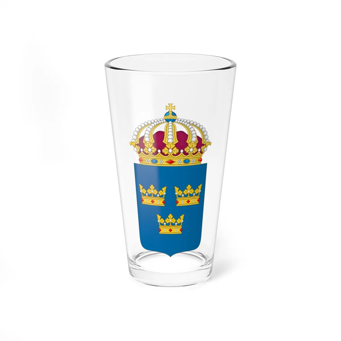 Coat of arms of Sweden (Sweden) (Coat of Arms) Pint Glass 16oz 16oz - Go Mug Yourself