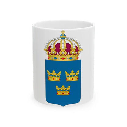 Coat of arms of Sweden - White Coffee Mug-11oz-Go Mug Yourself