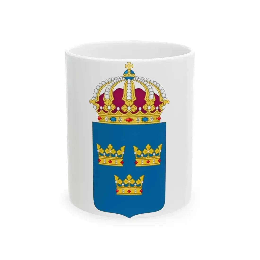 Coat of arms of Sweden - White Coffee Mug 11oz - Go Mug Yourself