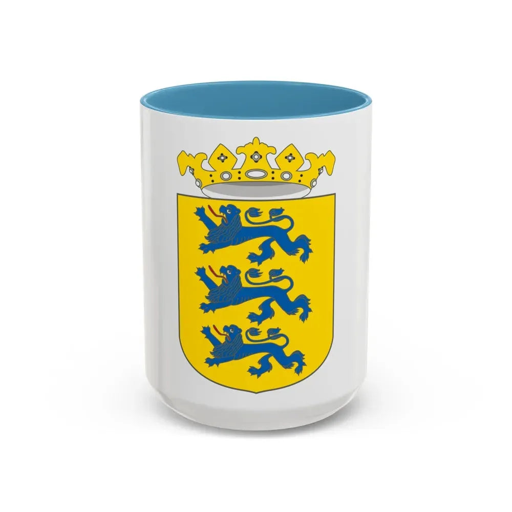Coat of arms of Swedish Estonia - Accent Coffee Mug 15oz Light Blue - Go Mug Yourself