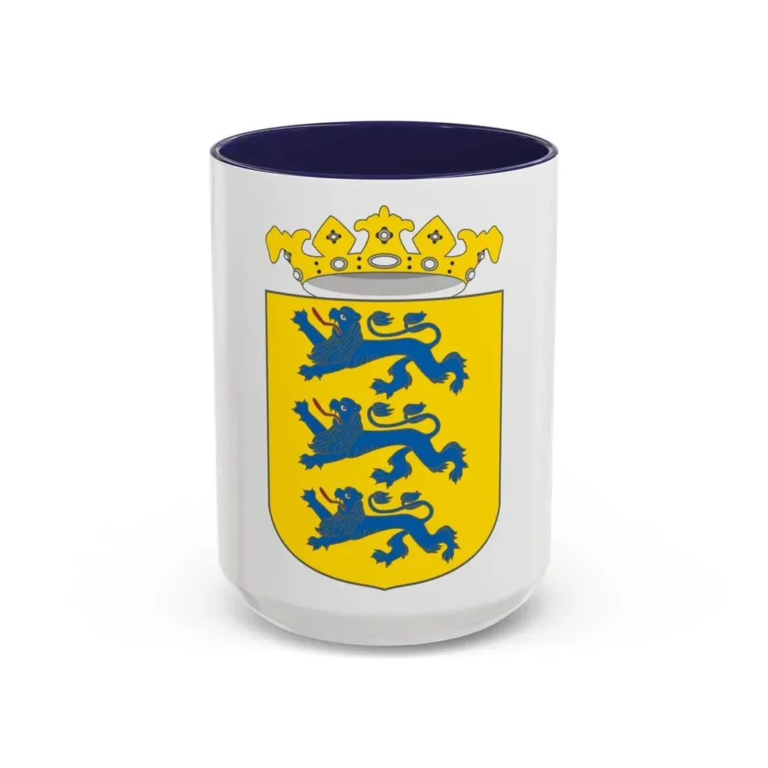Coat of arms of Swedish Estonia - Accent Coffee Mug 15oz Navy - Go Mug Yourself