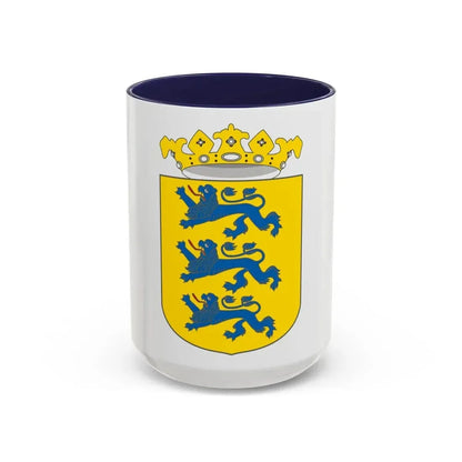 Coat of arms of Swedish Estonia - Accent Coffee Mug 15oz Navy - Go Mug Yourself