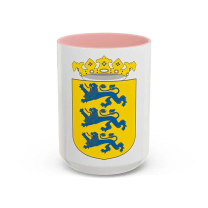 Coat of arms of Swedish Estonia - Accent Coffee Mug 15oz Pink - Go Mug Yourself