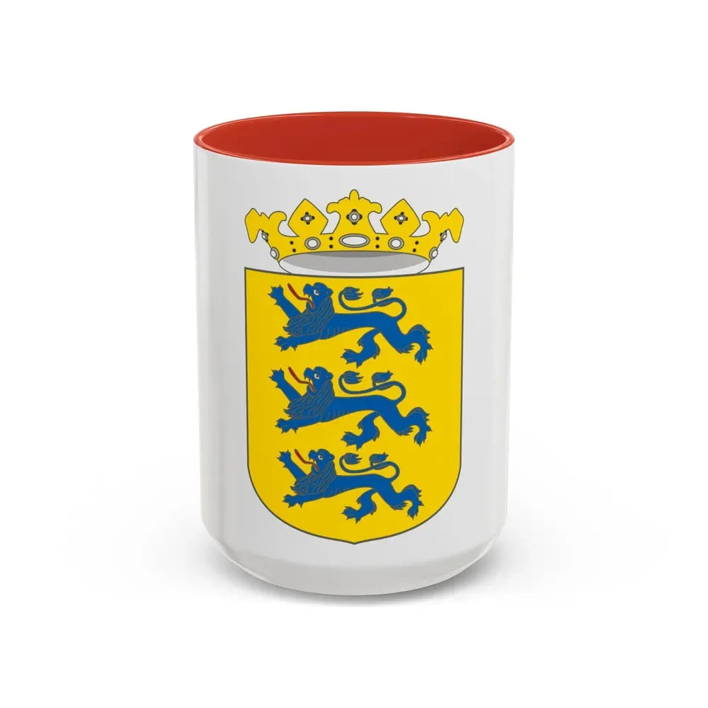 Coat of arms of Swedish Estonia - Accent Coffee Mug 15oz Red - Go Mug Yourself