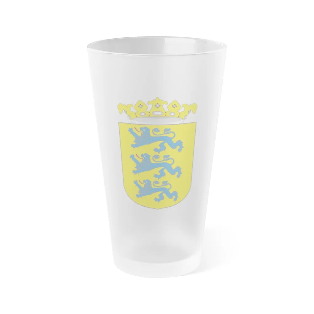 Coat of arms of Swedish Estonia - Frosted Pint Glass 16oz-Go Mug Yourself