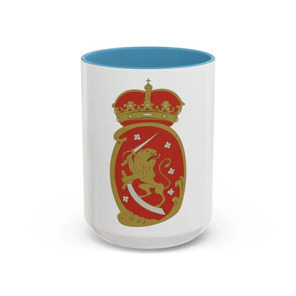 Coat of arms of Swedish Finland - Accent Coffee Mug 15oz Light Blue - Go Mug Yourself
