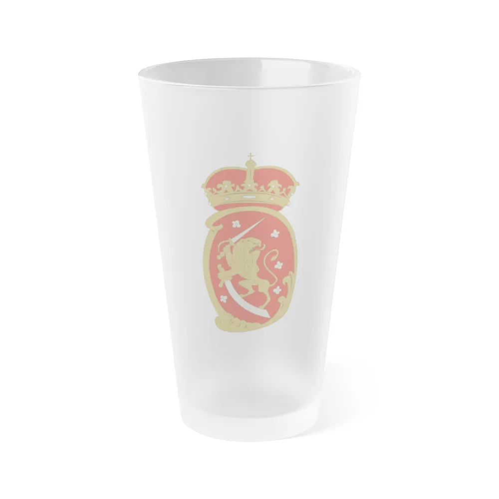 Coat of arms of Swedish Finland - Frosted Pint Glass 16oz-Go Mug Yourself