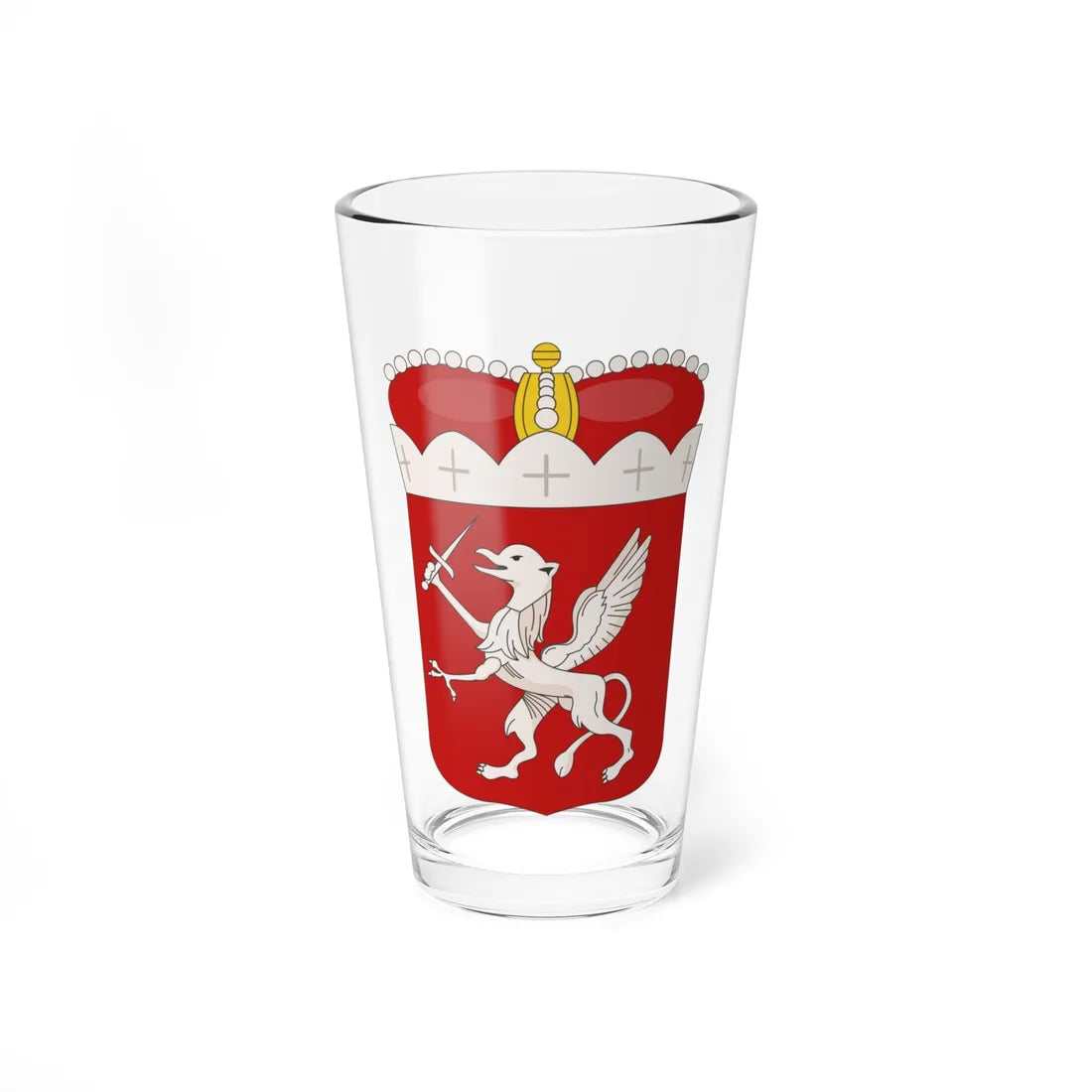 Coat of arms of Swedish Livonia 18th century (Latvia) (Coat of Arms) Pint Glass 16oz 16oz - Go Mug Yourself