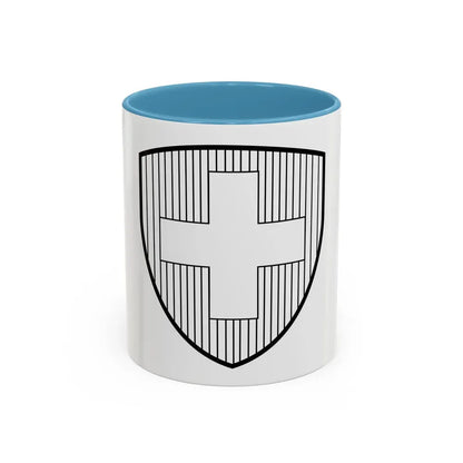 Coat of Arms of Switzerland 2 - Accent Coffee Mug 11oz Light Blue - Go Mug Yourself