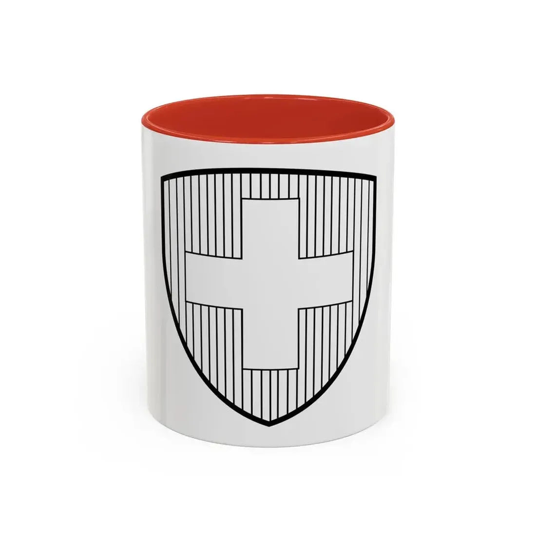 Coat of Arms of Switzerland 2 - Accent Coffee Mug 11oz Red - Go Mug Yourself