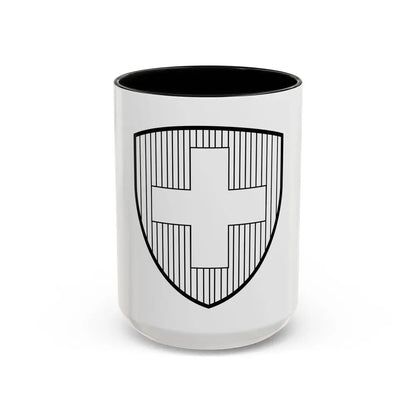 Coat of Arms of Switzerland 2 - Accent Coffee Mug 15oz Black - Go Mug Yourself