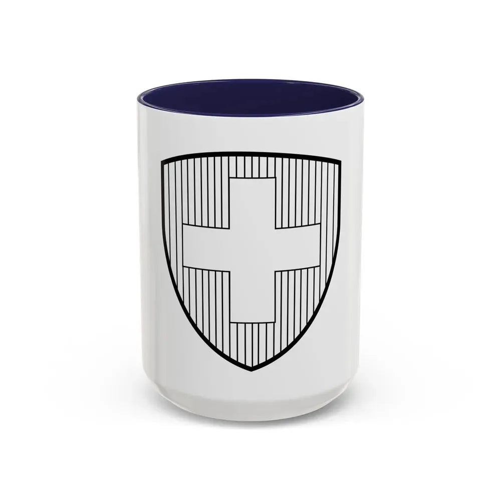 Coat of Arms of Switzerland 2 - Accent Coffee Mug 15oz Navy - Go Mug Yourself