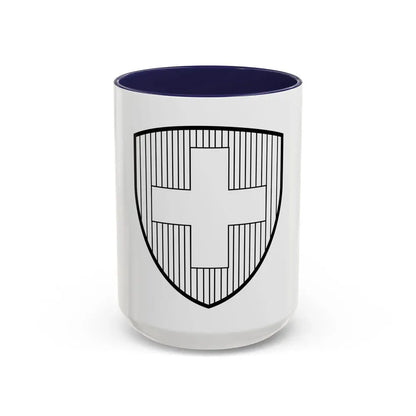 Coat of Arms of Switzerland 2 - Accent Coffee Mug 15oz Navy - Go Mug Yourself
