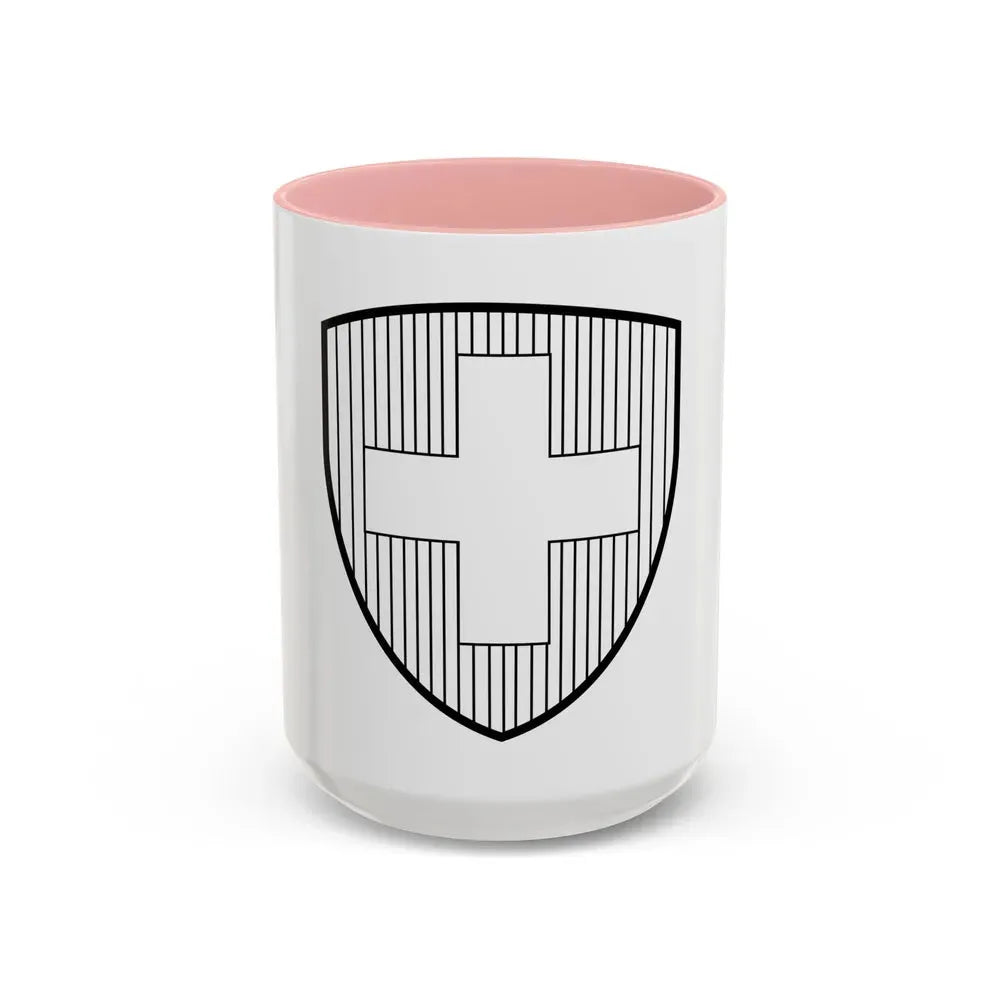 Coat of Arms of Switzerland 2 - Accent Coffee Mug 15oz Pink - Go Mug Yourself