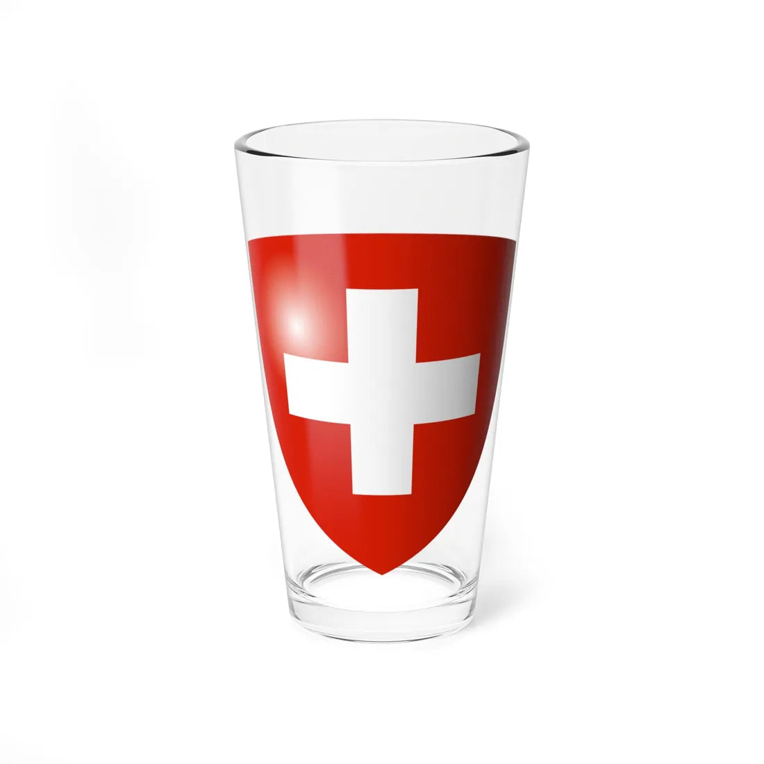 Coat of arms of Switzerland 3d (Switzerland) (Coat of Arms) Pint Glass 16oz 16oz - Go Mug Yourself