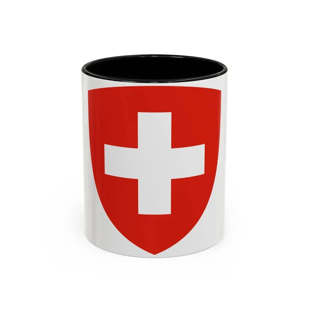 Coat of Arms of Switzerland - Accent Coffee Mug 11oz Black - Go Mug Yourself