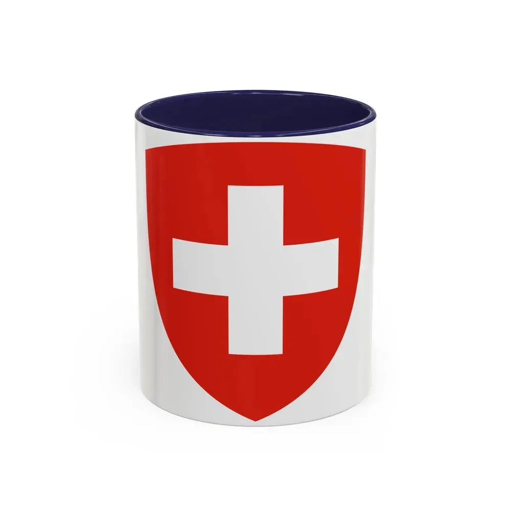 Coat of Arms of Switzerland - Accent Coffee Mug 11oz Navy - Go Mug Yourself