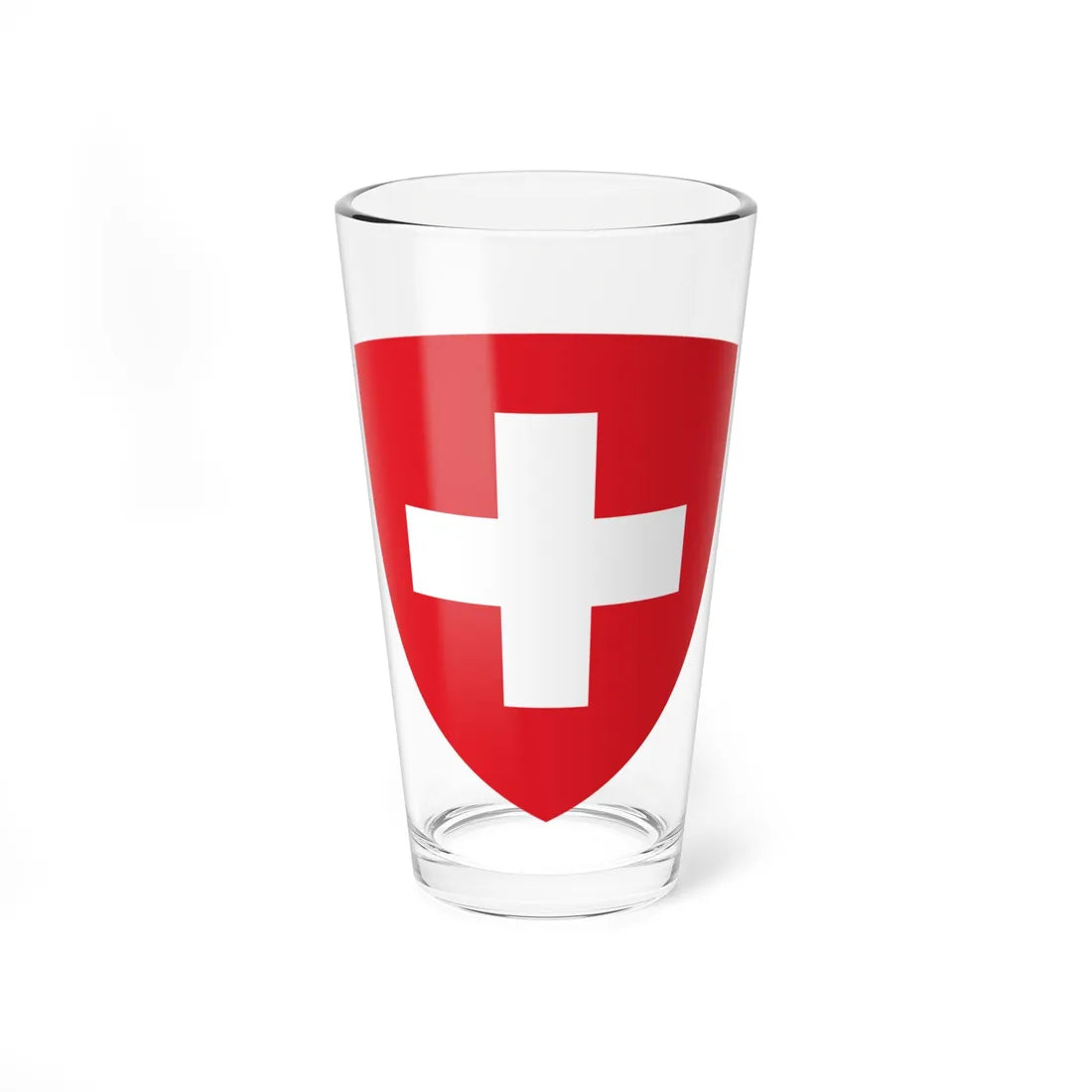 Coat of Arms of Switzerland - Schweizer Rot (Switzerland) (Coat of Arms) Pint Glass 16oz 16oz - Go Mug Yourself