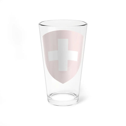 Coat of Arms of Switzerland - Schweizer Rot (Switzerland) (Coat of Arms) Pint Glass 16oz - Go Mug Yourself