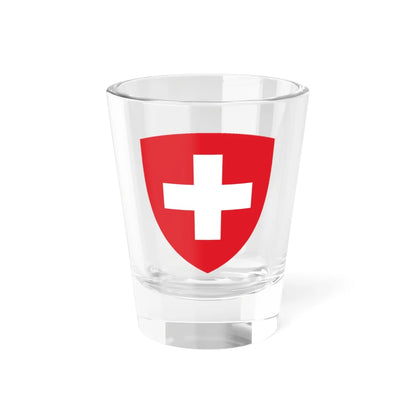 Coat of Arms of Switzerland - Schweizer Rot (Switzerland) (Coat of Arms) Shot Glass 1.5oz 1.5oz - Go Mug Yourself
