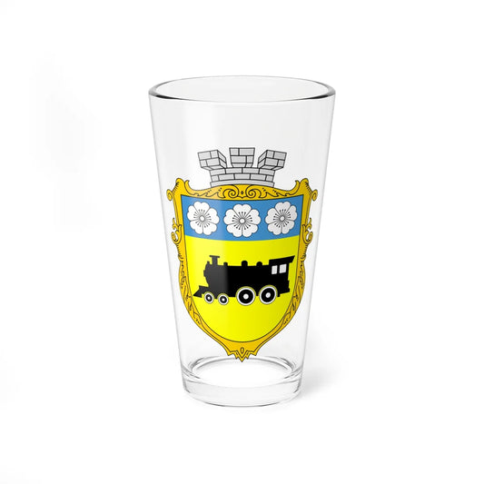 Coat of Arms of Synelnykove (Ukraine) (Coat of Arms) Pint Glass 16oz 16oz - Go Mug Yourself